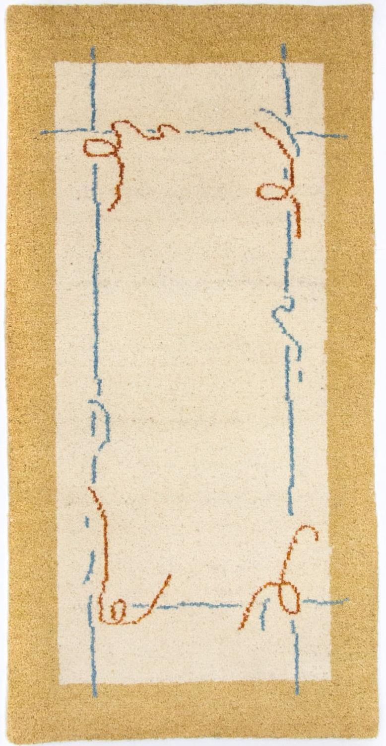 Gabbeh-tæppe - Indus - 140 x 70 cm - beige