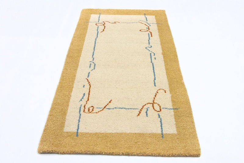 Gabbeh-tæppe - Indus - 140 x 70 cm - beige