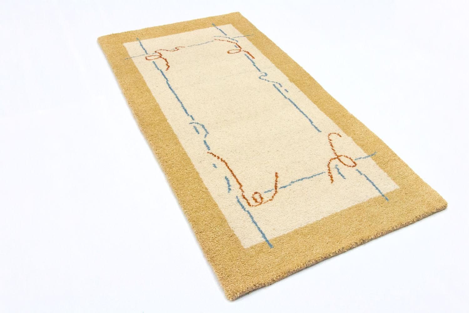 Gabbeh-tæppe - Indus - 140 x 70 cm - beige