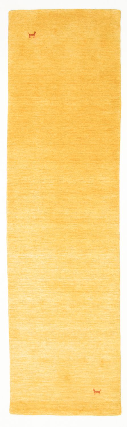 Løber Gabbeh-tæppe - Indus - 200 x 80 cm - guld