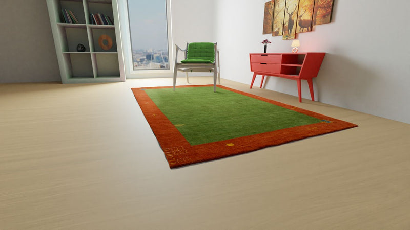 Gabbeh-tæppe - Indus - 180 x 120 cm - grøn