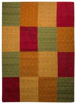 Patchwork-tæppe - 340 x 240 cm - farvet