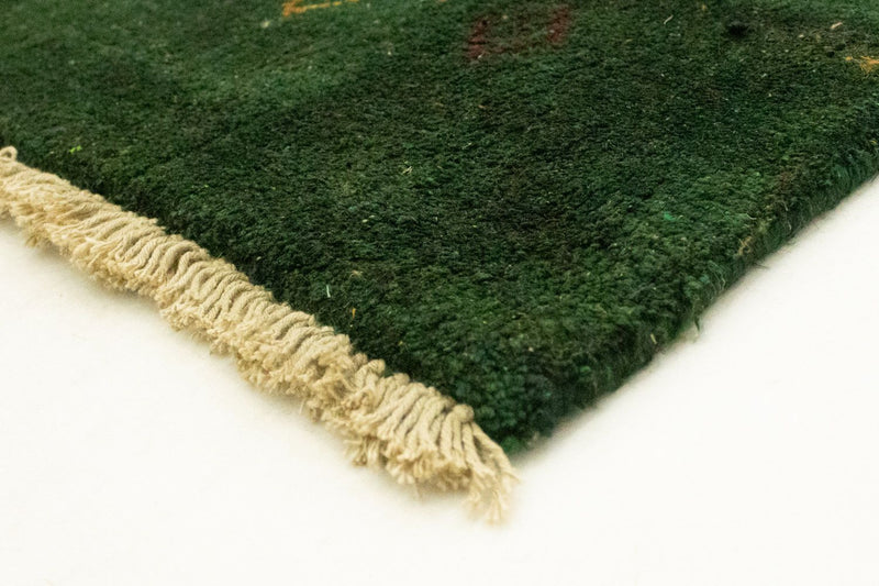 Gabbeh-tæppe - Indus - 300 x 200 cm - mørkegrøn
