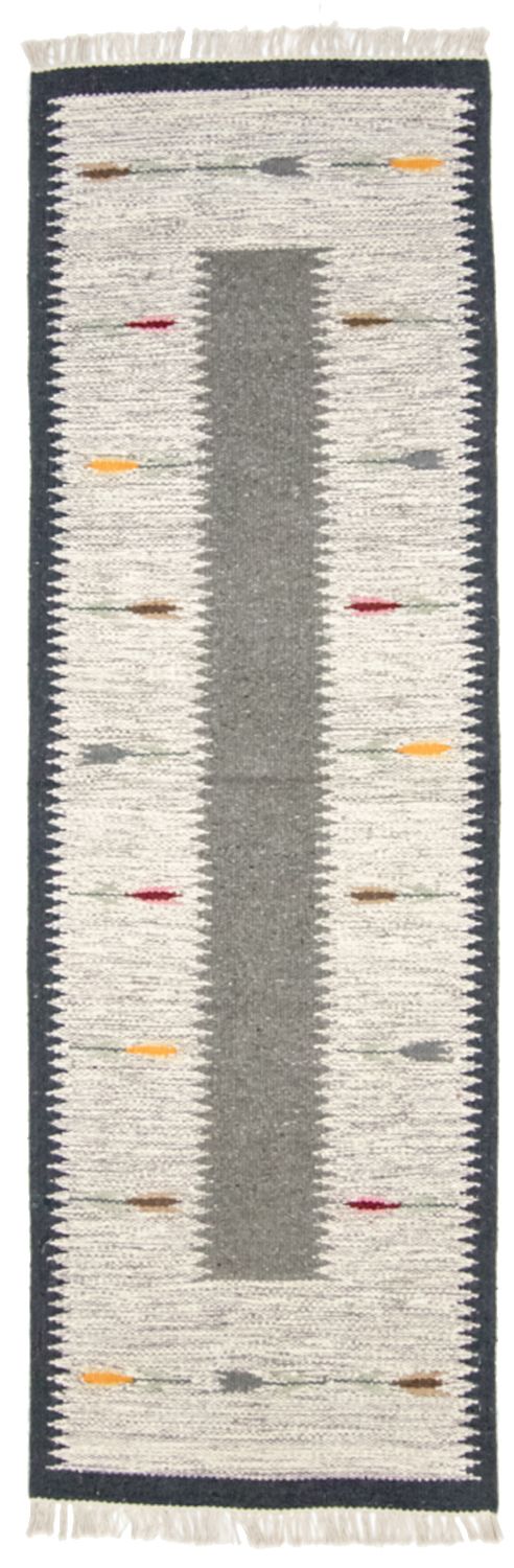 Løber Kelim-tæppe - Trendy - 250 x 80 cm - grå