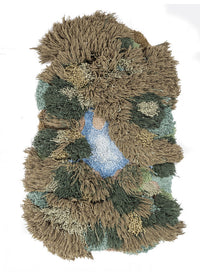 Uldtæppe særlig form  - 150 x 90 cm - flerfarvet