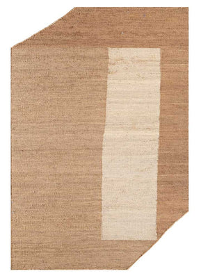 Designer tæppe særlig form  - 270 x 180 cm - mørk beige