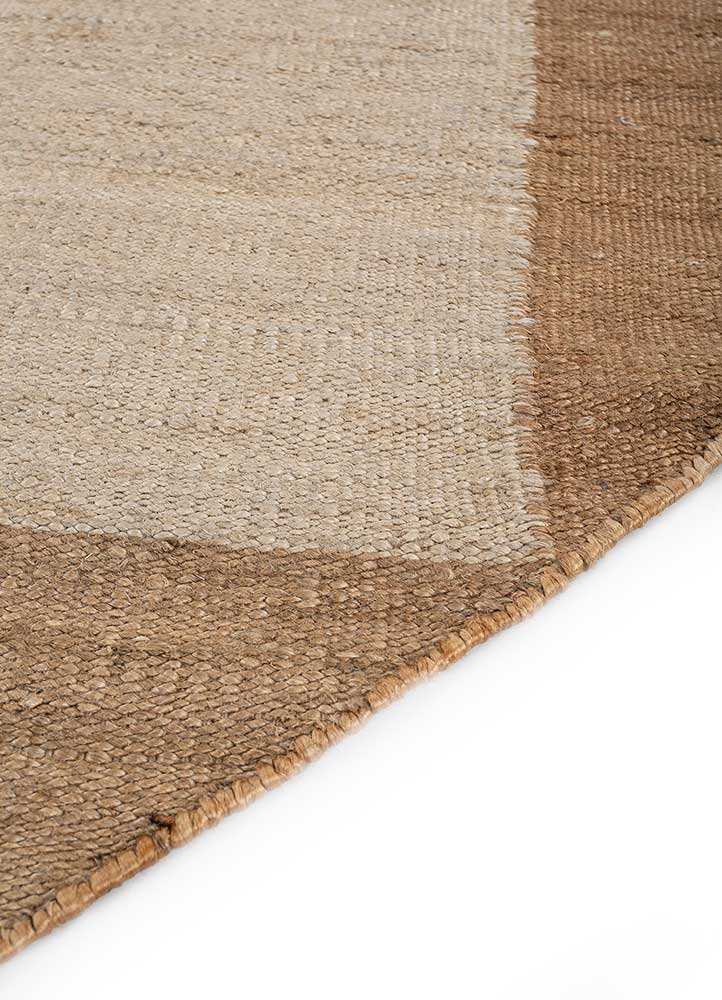 Designer tæppe særlig form  - 270 x 180 cm - mørk beige