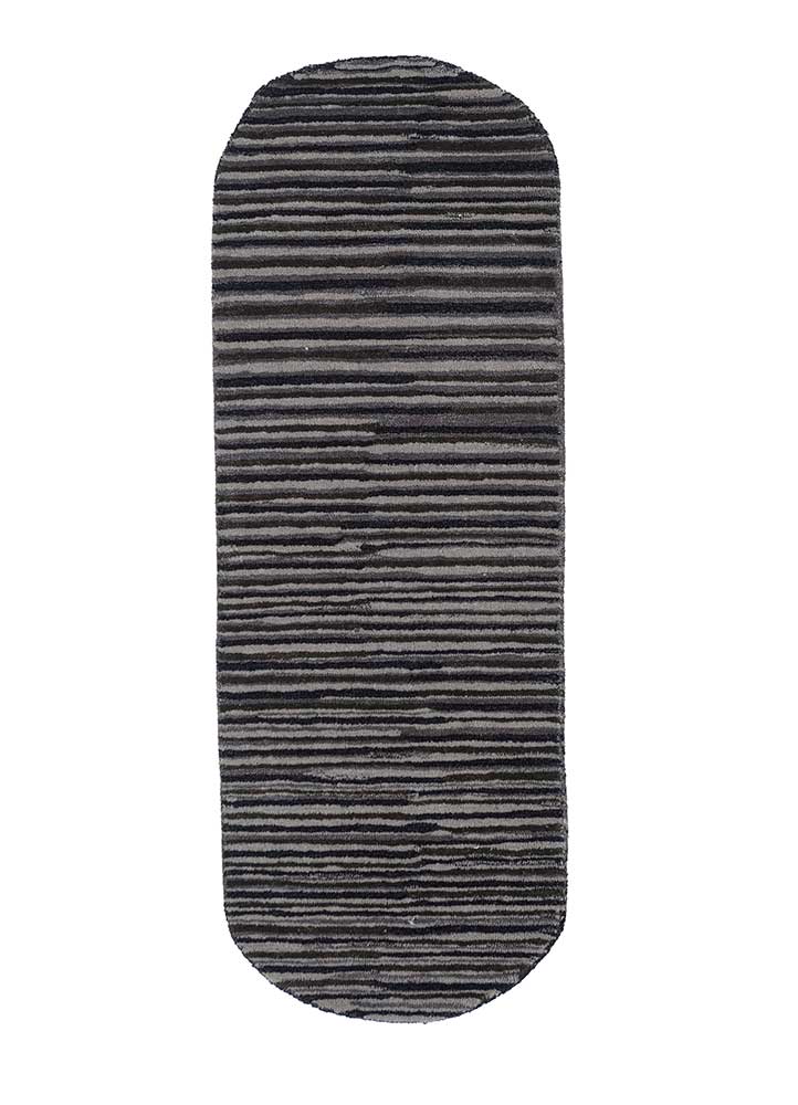 Uldtæppe særlig form  - 152 x 55 cm - antracit