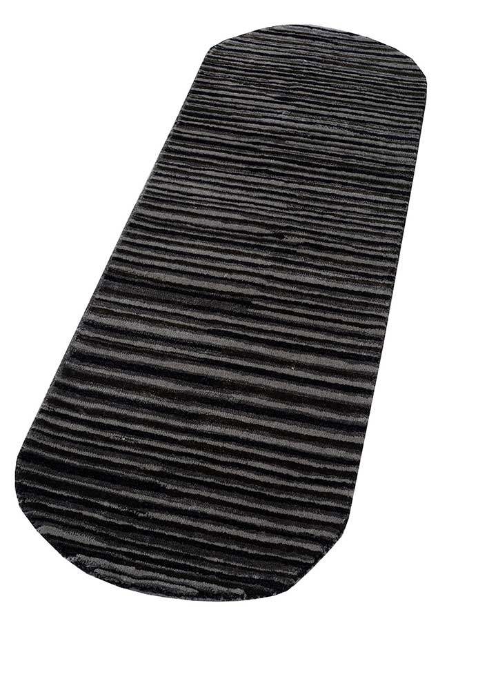 Uldtæppe særlig form  - 152 x 55 cm - antracit