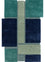 Uldtæppe særlig form  - 235 x 158 cm - flerfarvet