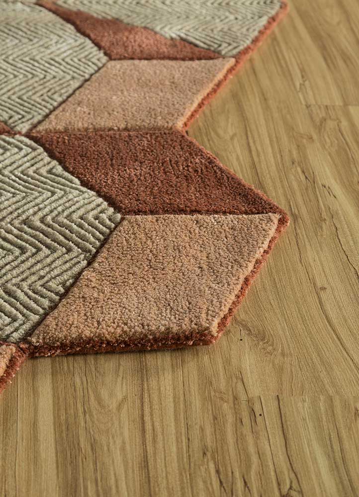 Uldtæppe særlig form  - 140 x 195 cm - mintgrøn