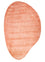 Designer tæppe særlig form  - 170 x 257 cm - orange