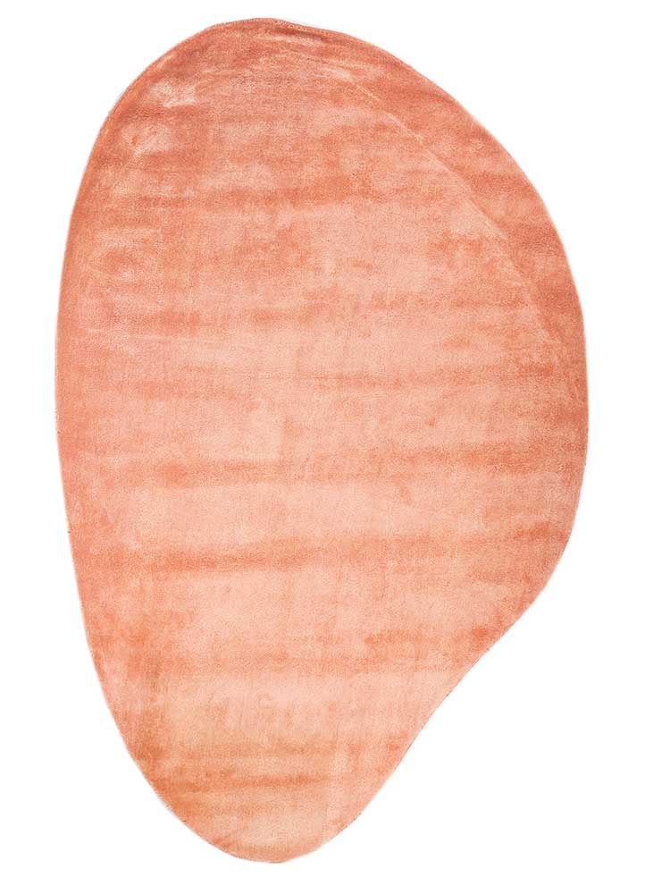 Designer tæppe særlig form  - 170 x 257 cm - orange