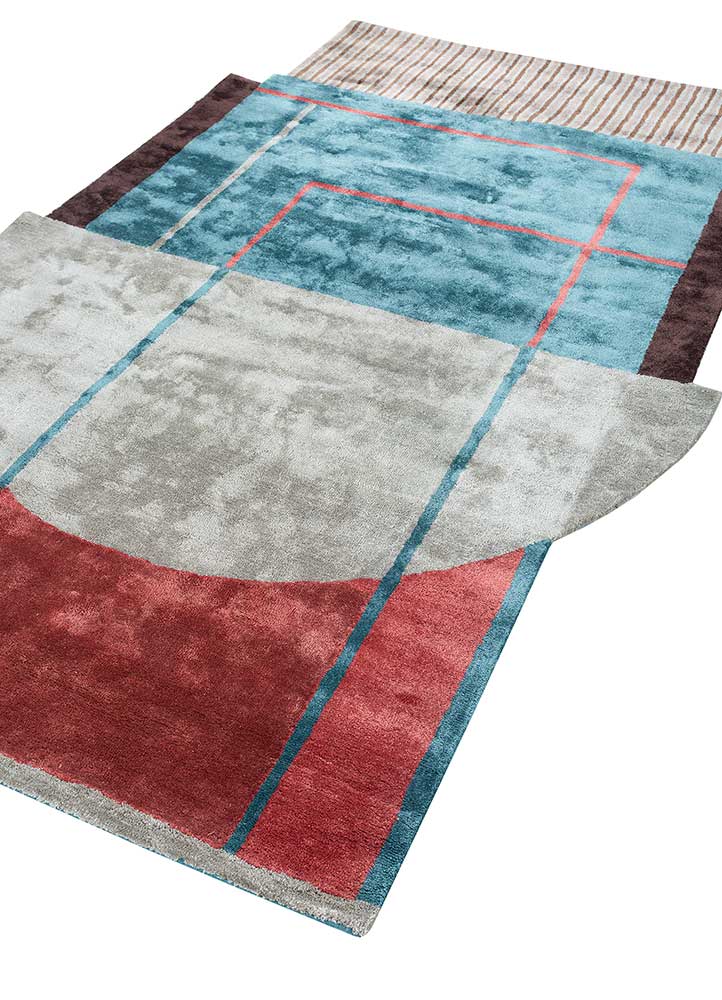 Designer tæppe særlig form  - 240 x 150 cm - flerfarvet