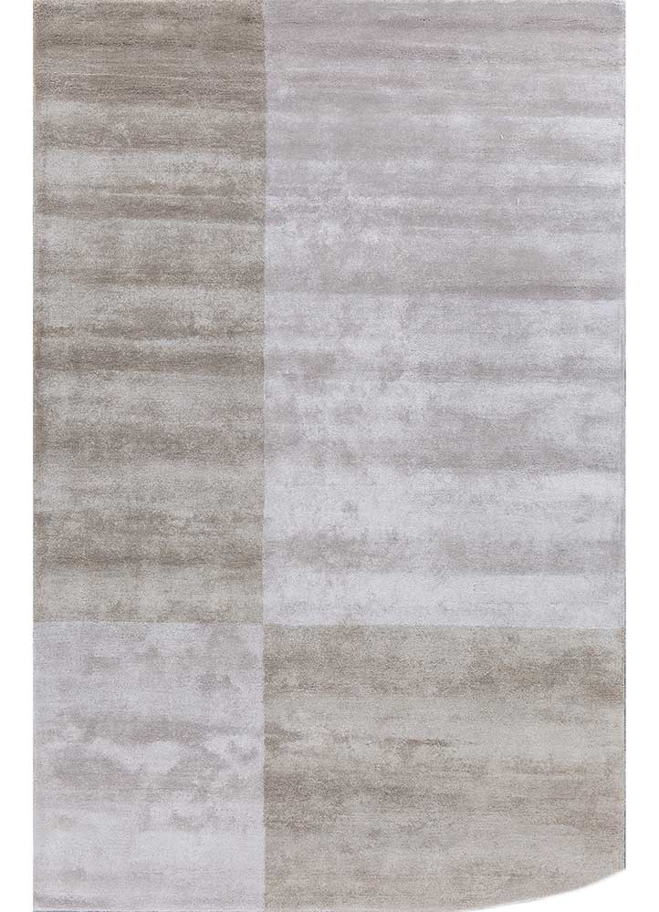 Designer tæppe særlig form  - 240 x 150 cm - lysegrå