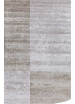 Designer tæppe særlig form  - 240 x 150 cm - lysegrå