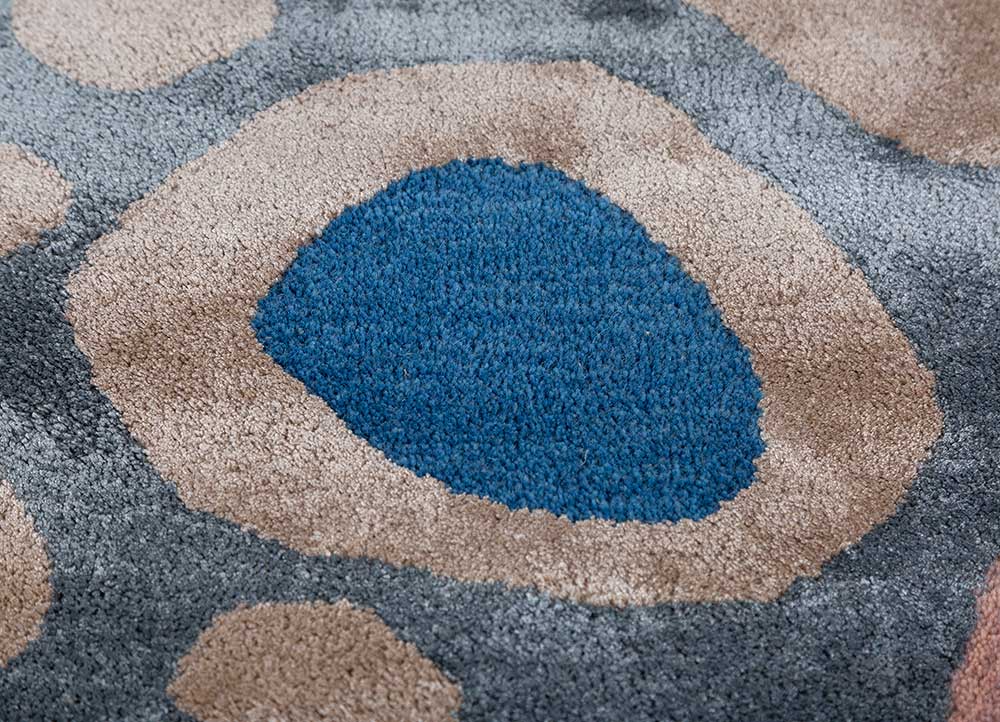 Designer tæppe særlig form  - 270 x 180 cm - blå