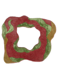 Designer tæppe særlig form  - 70 x 80 cm - orange