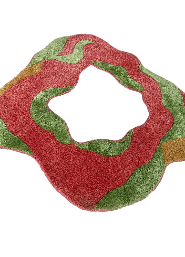 Designer tæppe særlig form  - 70 x 80 cm - orange