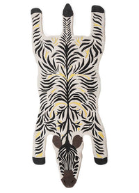 Børnetæppe til børn særlig form  - 215 x 90 cm - sort og hvid