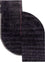 Designer tæppe særlig form  - 330 x 240 cm - antracit