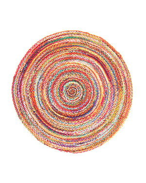 Sisaltæppe - ML-Indigostripy - rundt