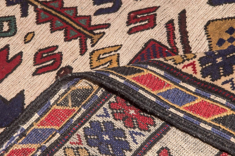 Kelim-tæppe - gammelt - 276 x 185 cm - beige