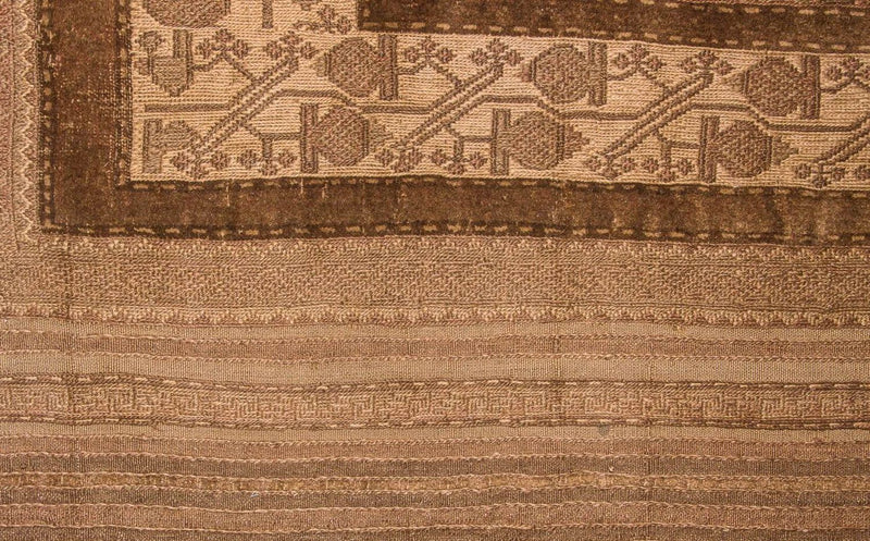Kelim-tæppe - gammelt - 280 x 183 cm - brun