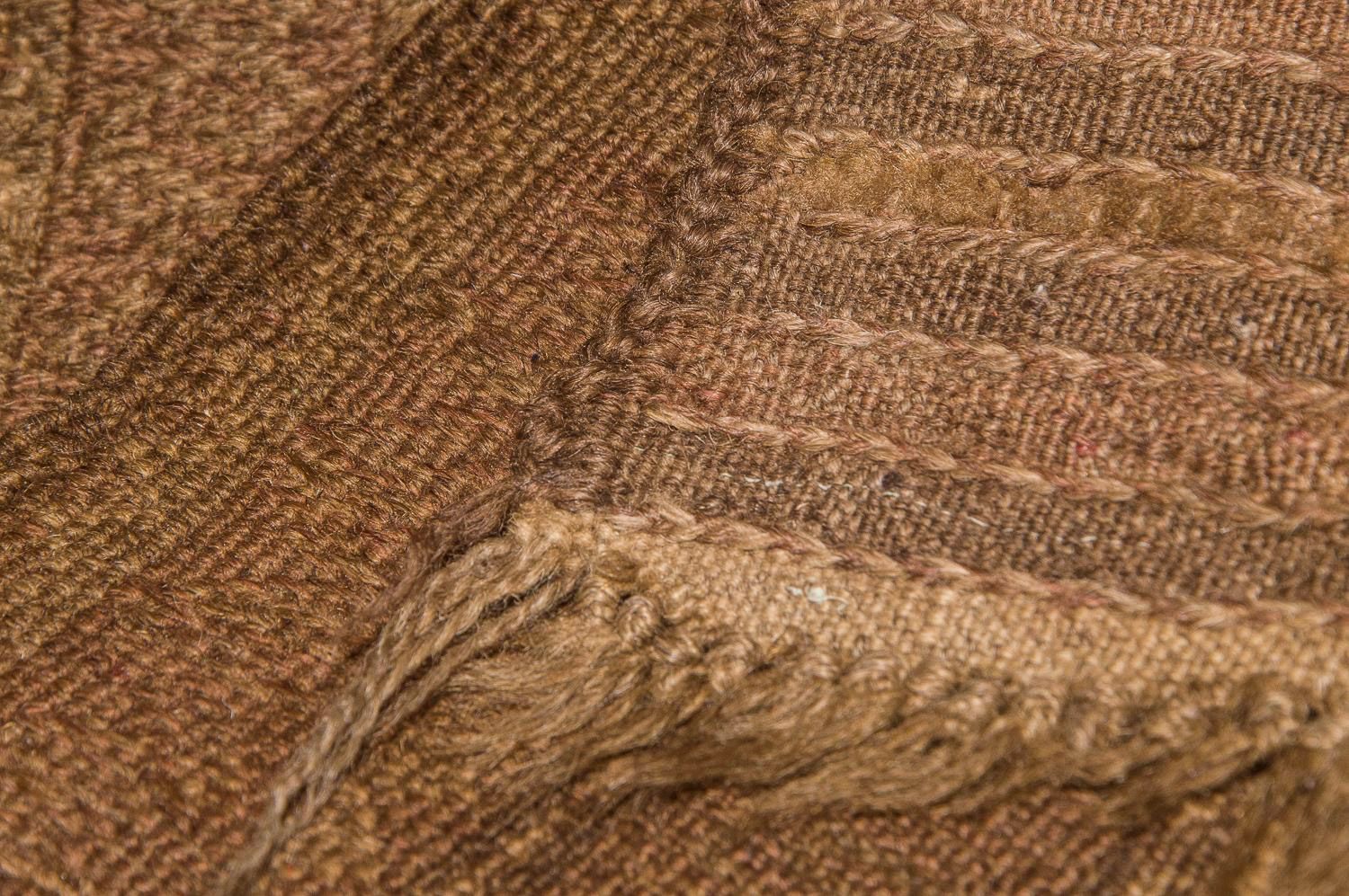 Kelim-tæppe - gammelt - 280 x 183 cm - brun