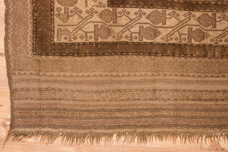 Kelim-tæppe - gammelt - 280 x 183 cm - brun