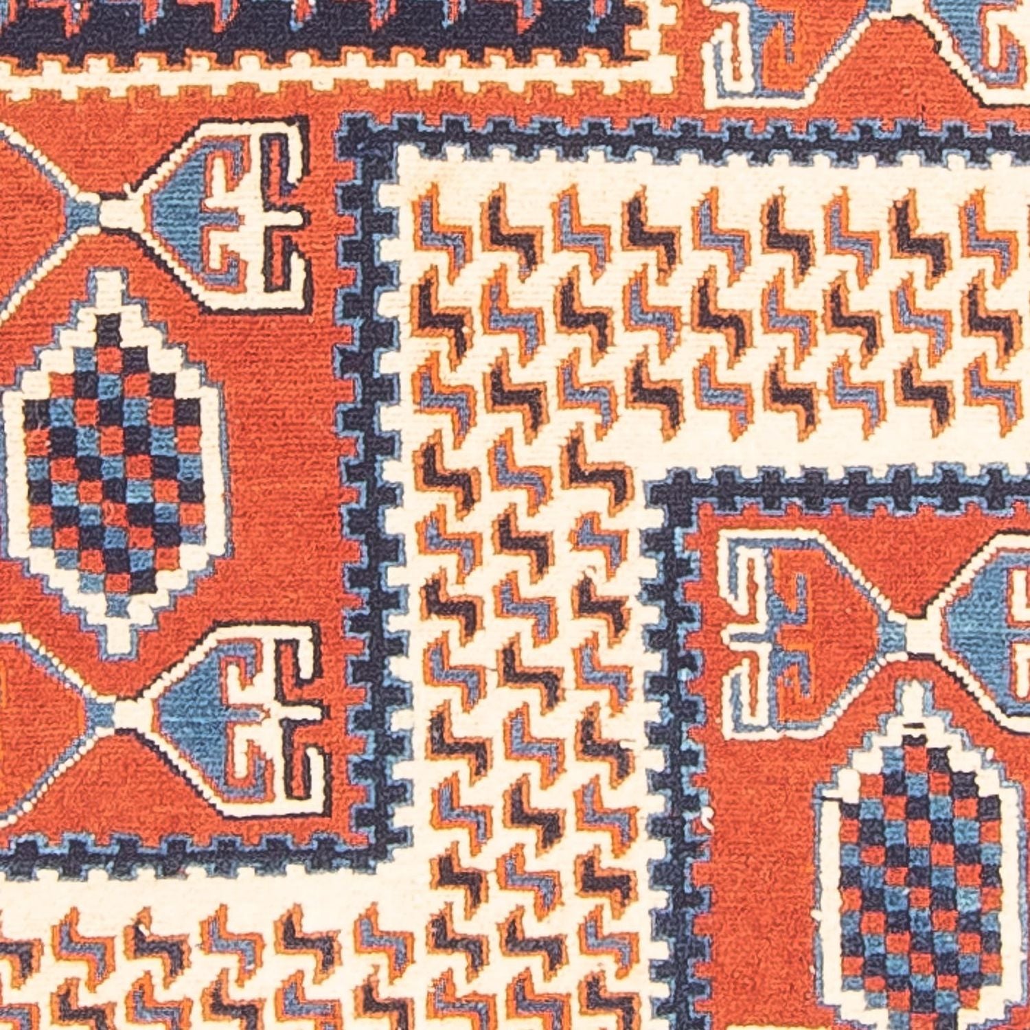 Kelim-tæppe - orientalsk - 185 x 145 cm - flerfarvet