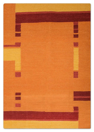 Kelim-tæppe - Trendy - 205 x 145 cm - orange