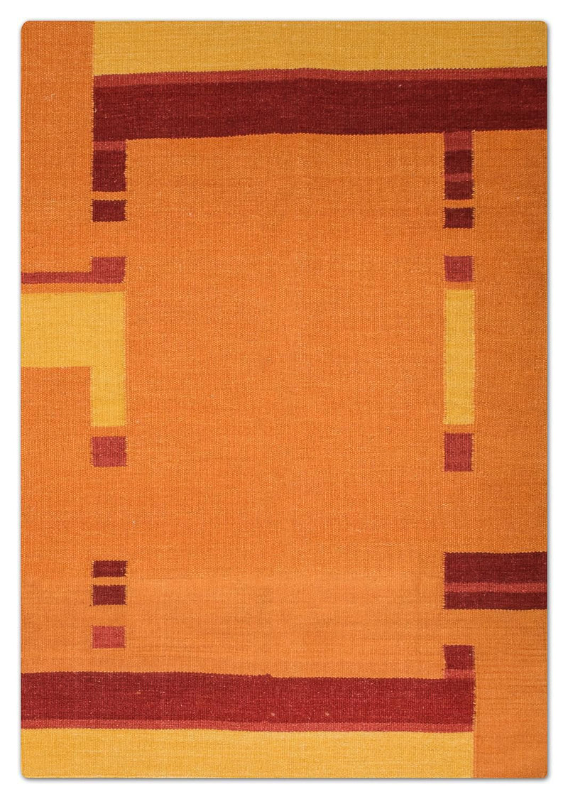 Kelim-tæppe - Trendy - 205 x 145 cm - orange