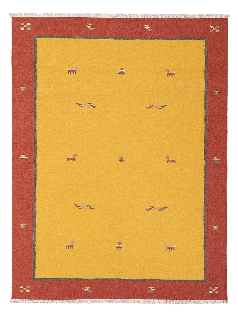 Moderne kilim Tæppe - Uldtæppe