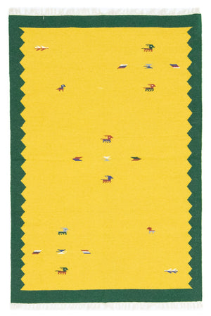 Kelim-tæppe - Trendy - 180 x 120 cm - gul