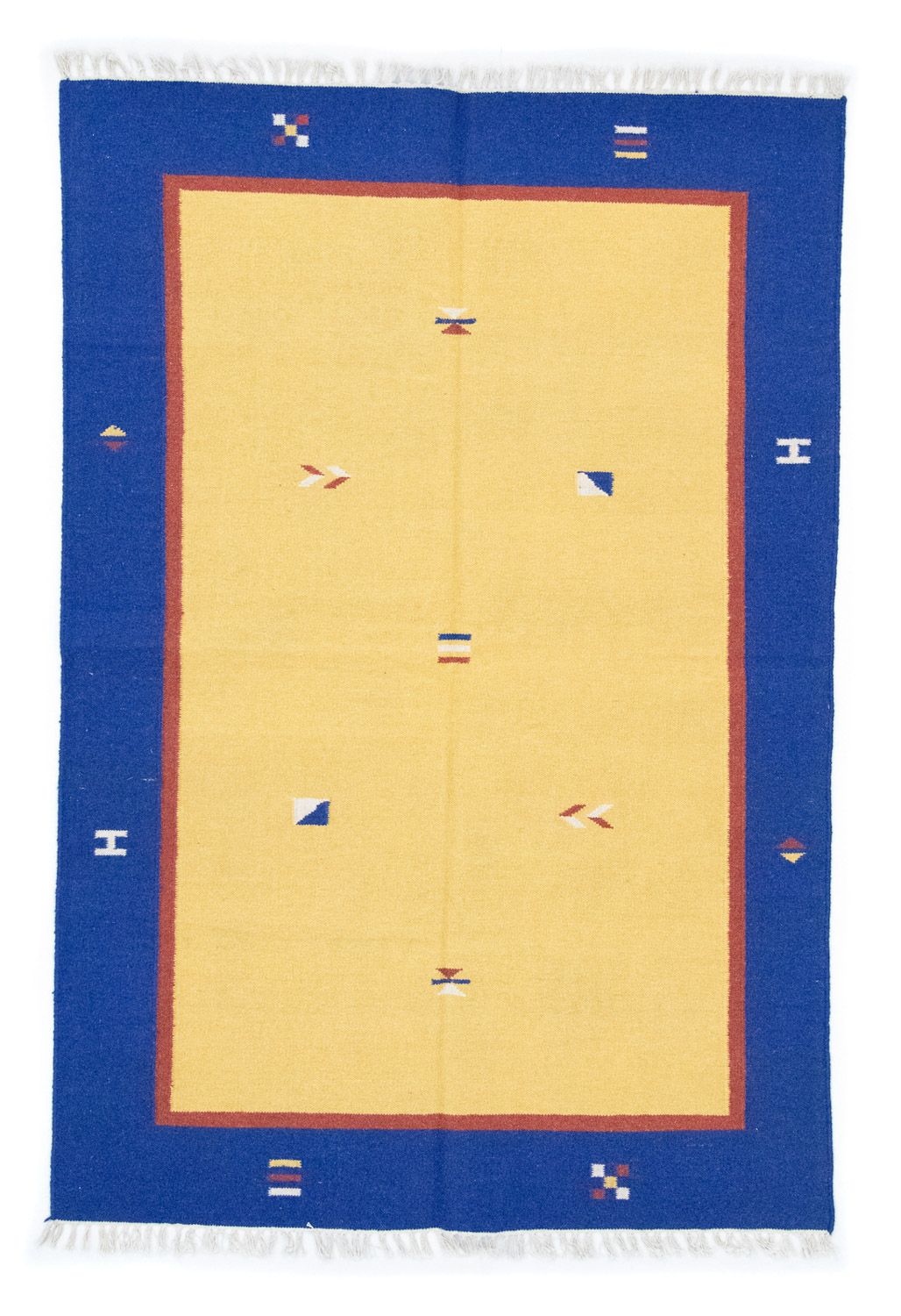 Kelim-tæppe - Trendy - 200 x 140 cm - gul