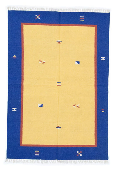 Moderne kilim Tæppe 140x200cm - Uldtæppe