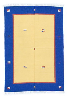 Kelim-tæppe - Trendy - 200 x 140 cm - gul