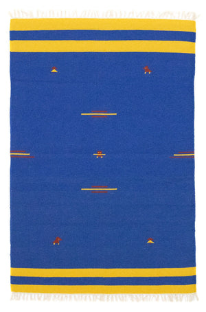 Kelim-tæppe - Trendy - 180 x 120 cm - blå