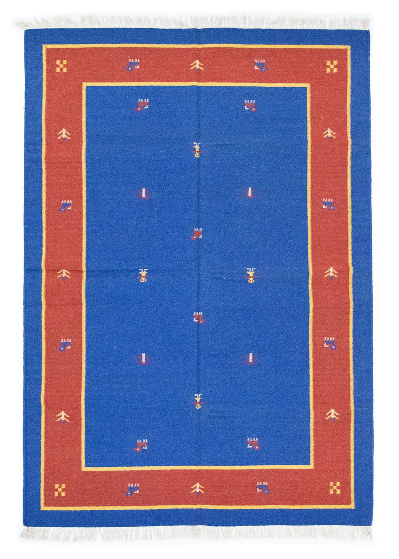 Kelim-tæppe - Trendy - 200 x 140 cm - blå