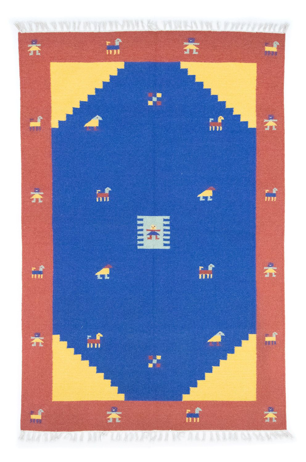 Kelim-tæppe - Trendy - 200 x 140 cm - blå
