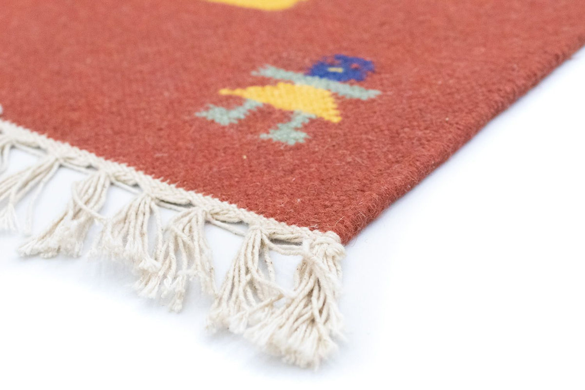 Moderne kilim Tæppe 140x200cm - Uldtæppe