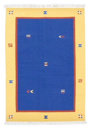 Kelim-tæppe - Trendy - 200 x 140 cm - blå
