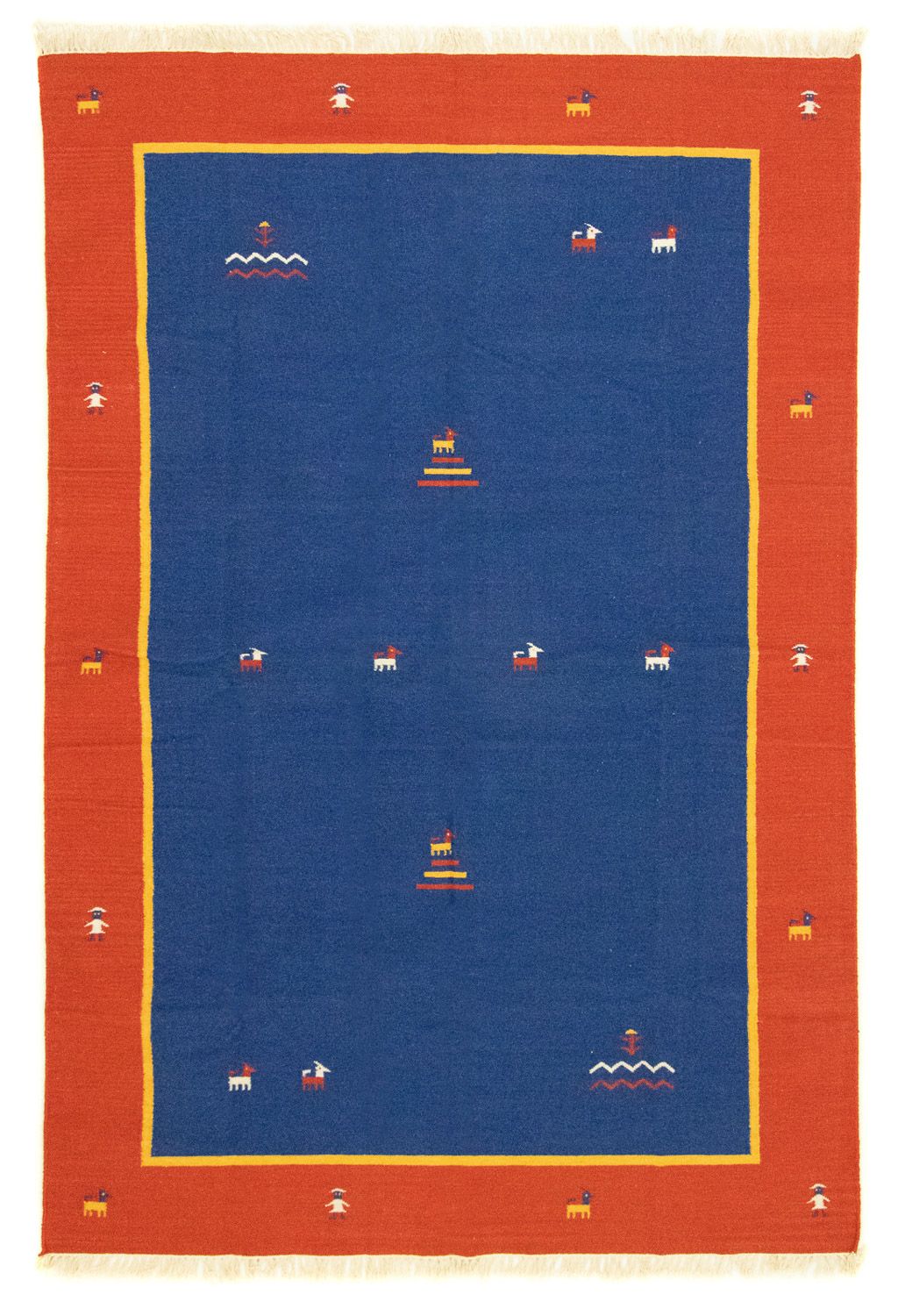 Kelim-tæppe - Trendy - 300 x 200 cm - blå