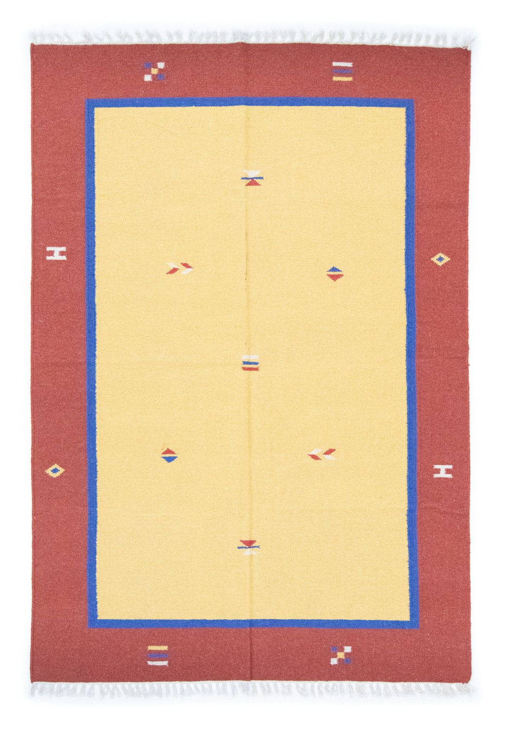 Kelim-tæppe - Trendy - 200 x 140 cm - gul