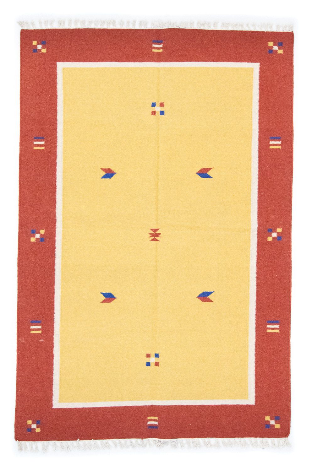 Kelim-tæppe - Trendy - 200 x 140 cm - gul