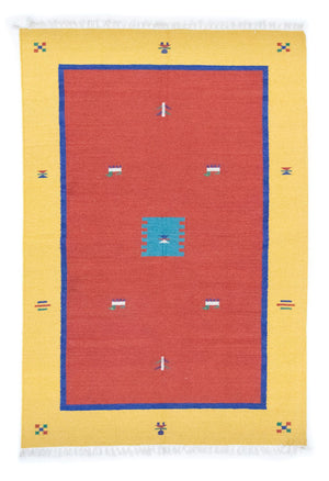 Kelim-tæppe - Trendy - 200 x 140 cm - rød