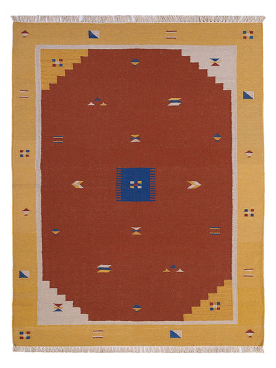 Moderne kilim Tæppe - Uldtæppe