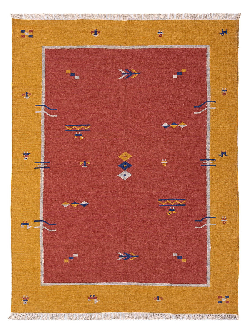 Moderne kilim Tæppe - Uldtæppe