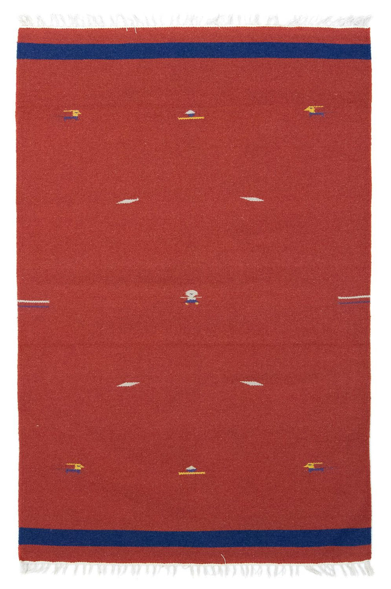 Kelim-tæppe - Trendy - 180 x 120 cm - rød